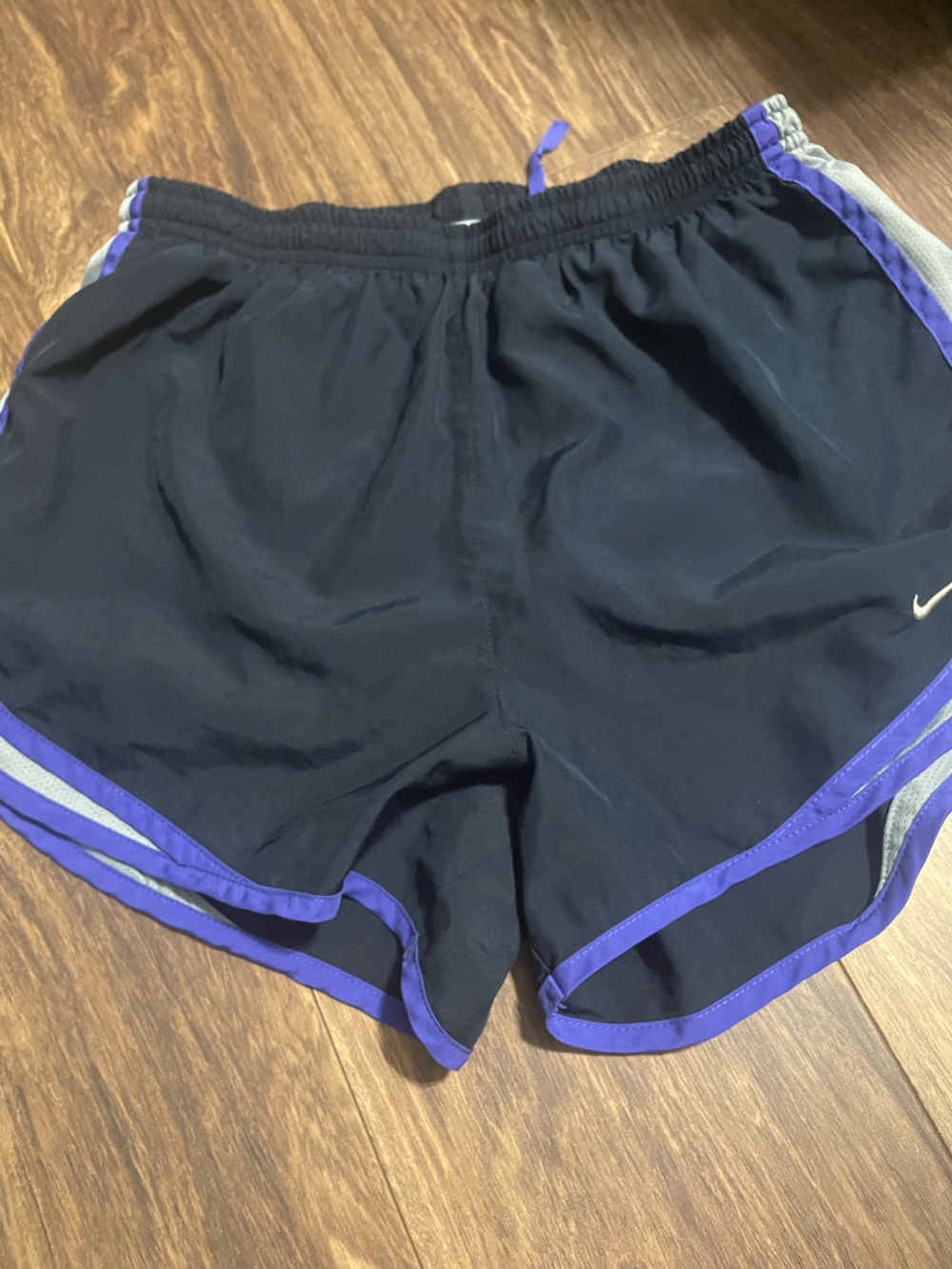 Nike Women’s Black Shorts with Purple Trim